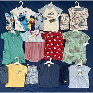 Huge Lot Baby Boys Clothes 18 24 Months NEW &EC Carters Summer Nike Disney Sets